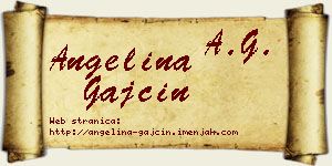 Angelina Gajčin vizit kartica